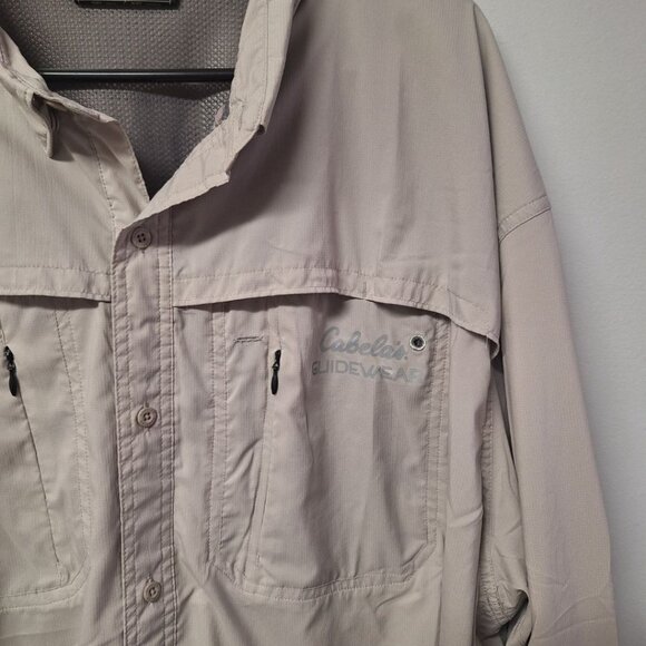 Cabelas Guidewear Shirt Button Down Pockets Active Lightweight Fishing Mens 3XL - Picture 10 of 13